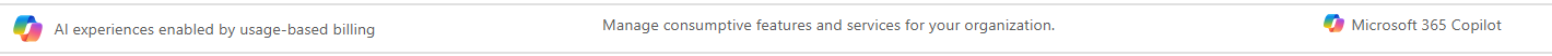 Copilot Settings discovery toggle for AI experiences enabled by usage-based billing